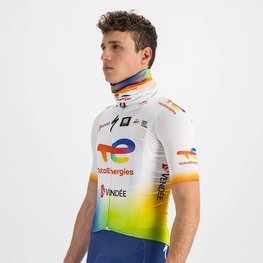 SPORTFUL Fahrrad-Nackenwärmer - TOTAL ENERGIES 2022 - Orange/Weiß/Blau/Gelb