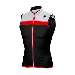SPORTFUL Ärmelloses Fahrradtrikot - PISTA - Schwarz/Weiß/Rot