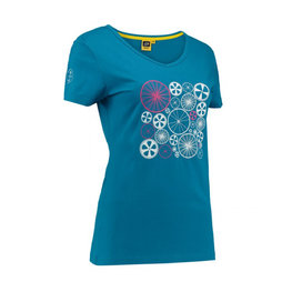 TDF Kurzarm Fahrrad-Shirt - ROUES LADY - Blau