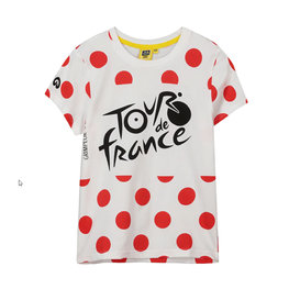 TDF Kurzarm Fahrrad-Shirt - TDF KIDS POIS '21 - Weiß/Rot