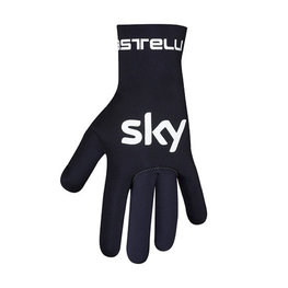 CASTELLI Langfinger-Fahrradhandschuhe - TEAM SKY 2019 DULVIO - Schwarz/Weiß/Blau