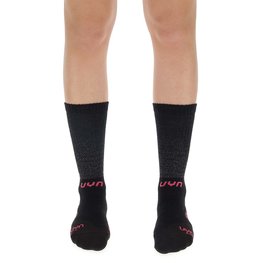 UYN Klassische Fahrradsocken - AERO WINTER LADY - Schwarz/Rosa