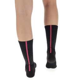 UYN Klassische Fahrradsocken - AERO WINTER LADY - Schwarz/Rosa
