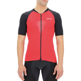 UYN Kurzarm Fahrradtrikot - BIKING GRANFONDO - Schwarz/Rot