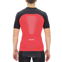 UYN Kurzarm Fahrradtrikot - BIKING GRANFONDO - Schwarz/Rot
