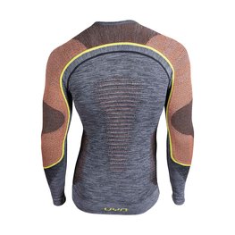 UYN Langarm Fahrrad-Shirt - AMBITYON - Orange/Grau