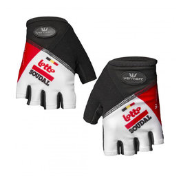 Fingerlose Fahrradhandschuhe - LOTTO SOUDAL 2019 - Schwarz/Weiß/Rot