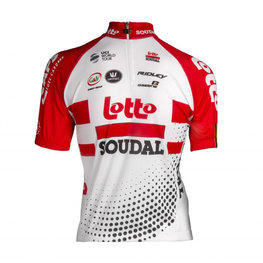 Kurzarm Fahrradtrikot - LOTTO SOUDAL 19 KIDS - Weiß/Rot