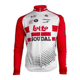 Langarm Fahrradtrikot für den Sommer - LOTTO SOUDAL 19 SMR - Weiß/Rot