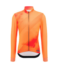 SANTINI Langarm Fahrradtrikot für den Winter - PURE DYE - Orange