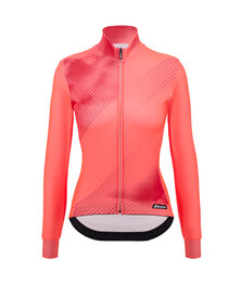 SANTINI Langarm Fahrradtrikot für den Winter - PURE DYE - Rosa