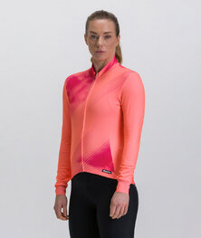 SANTINI Langarm Fahrradtrikot für den Winter - PURE DYE - Rosa